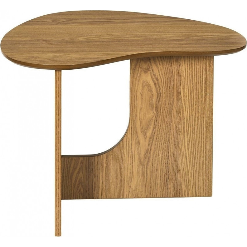 Stolik z nieregularnym blatem japandi Calypso 60x48cm dąb Intesi