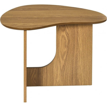 Stolik z nieregularnym blatem japandi Calypso 60x48cm dąb Intesi