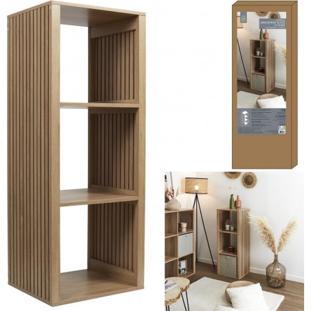 Regał stojący z lamelami Klaus 99x31cm naturalny Intesi
