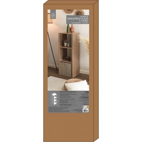 Regał stojący z lamelami Klaus 99x31cm naturalny Intesi
