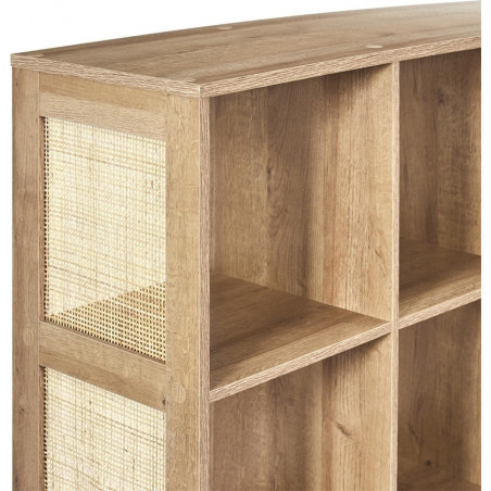 Regał boho z 9 półkami Kali 99x99,6cm odcień drewna Intesi
