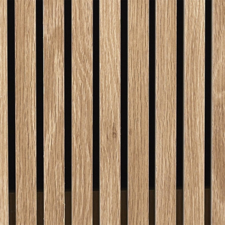 Szafka nocna z szufladą i lamelami Klaus 55x40cm naturalna Intesi