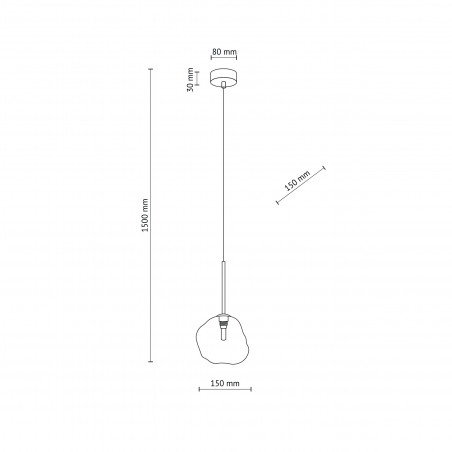 Lampa wisząca szklana Misty 15cm biała TK Lighting
