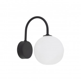 Kinkiet szklana kula Misty 15cm biały / czarny TK Lighting