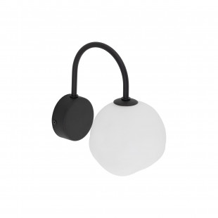 Kinkiet szklana kula Misty 15cm biały / czarny TK Lighting