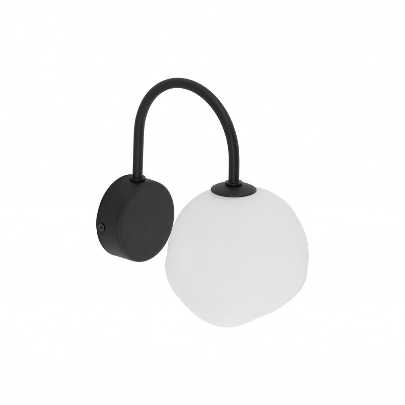 Kinkiet szklana kula Misty 15cm biały / czarny TK Lighting