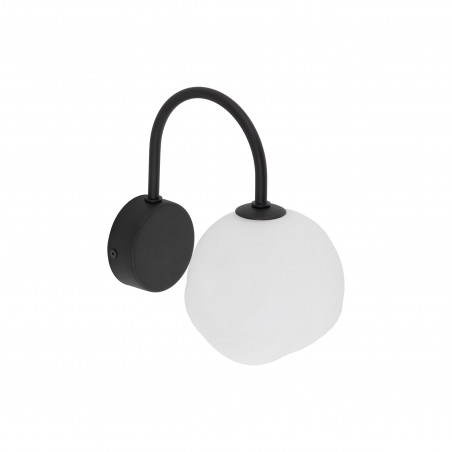 Kinkiet szklana kula Misty 15cm biały / czarny TK Lighting