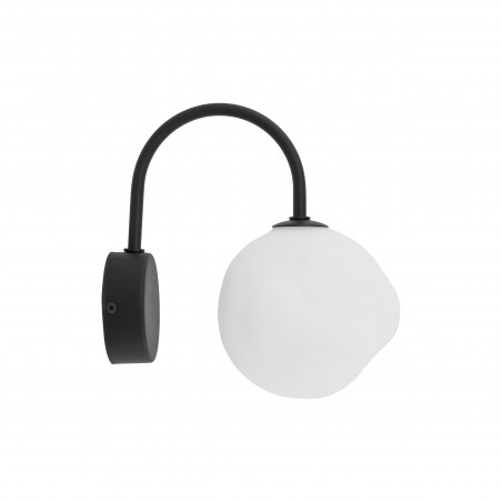 Kinkiet szklana kula Misty 15cm biały / czarny TK Lighting