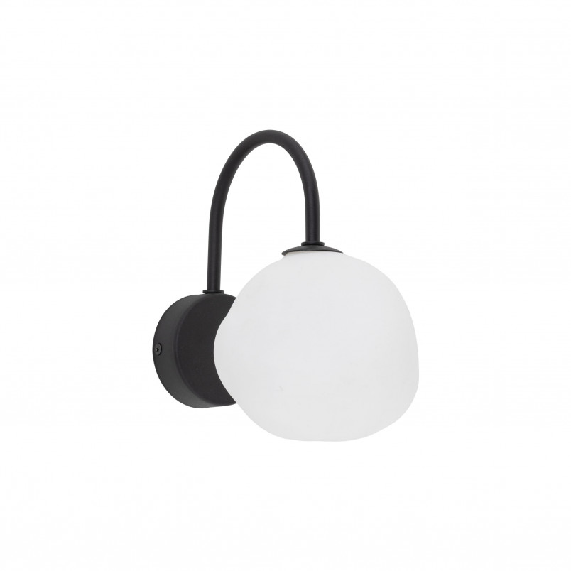 Kinkiet szklana kula Misty 15cm biały / czarny TK Lighting