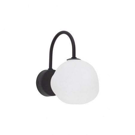 Kinkiet szklana kula Misty 15cm biały / czarny TK Lighting
