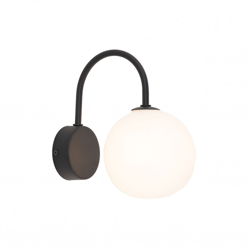 Kinkiet szklana kula Misty 15cm biały / czarny TK Lighting