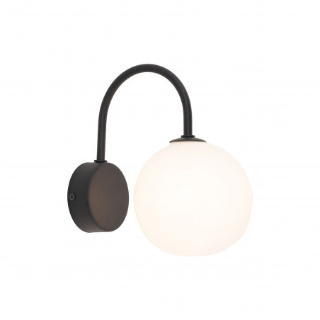 Kinkiet szklana kula Misty 15cm biały / czarny TK Lighting