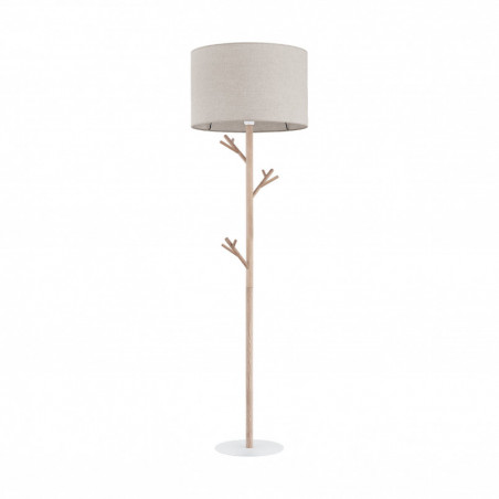 Lampa podłogowa z abażurem Albero 170cm len / sosna TK Lighting