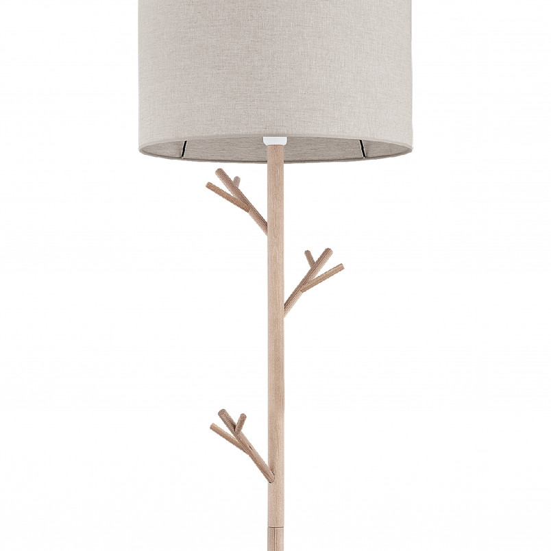 Lampa podłogowa z abażurem Albero 170cm len / sosna TK Lighting