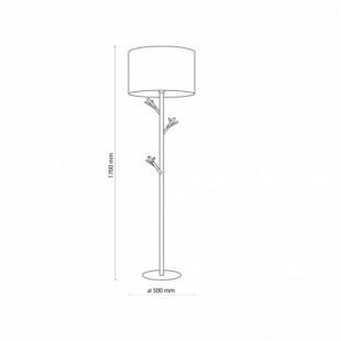Lampa podłogowa z abażurem Albero 170cm len / sosna TK Lighting
