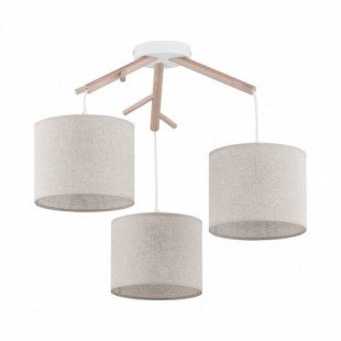 Lampa sufitowa z 3 abażurami Albero 57cm len / sosna TK Lighting