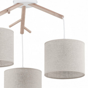 Lampa sufitowa z 3 abażurami Albero 57cm len / sosna TK Lighting