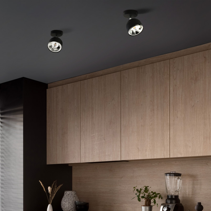 Reflektor sufitowy pojedynczy z żarówką Altea czarny TK Lighting