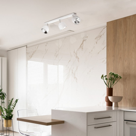 Reflektor sufitowy 3 punktowy z żarówkami Altea biały TK Lighting