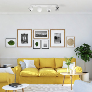 Reflektor sufitowy 4 punktowy z żarówkami Altea biały TK Lighting