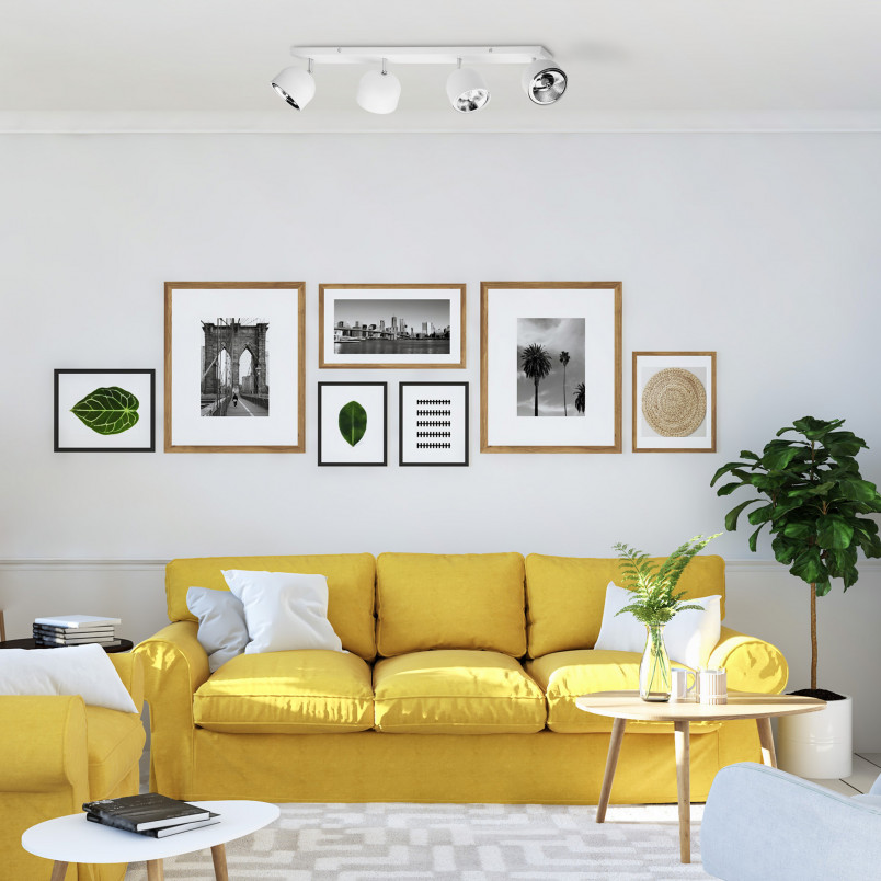 Reflektor sufitowy 4 punktowy z żarówkami Altea biały TK Lighting