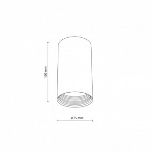 Lampa spot tuba 5,5cm Amis biała TK Lighting