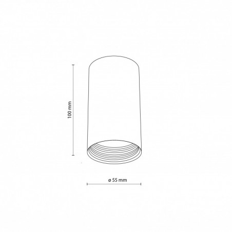 Lampa spot tuba 5,5cm Amis biała TK Lighting