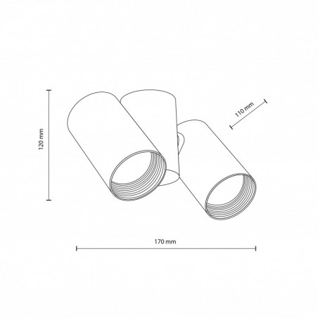 Reflektor sufitowy 2 punktowy Amis Downlight biały TK Lighting