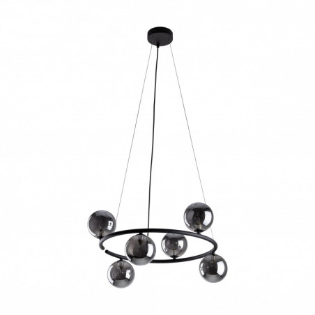 Lampa wisząca okrągła szklane kule Anabelle VI 62cm grafit lustrzany / czarny TK Lighting