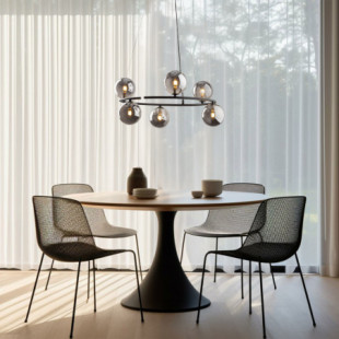 Lampa wisząca okrągła szklane kule Anabelle VI 62cm grafit lustrzany / czarny TK Lighting