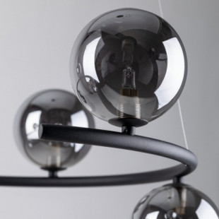 Lampa wisząca okrągła szklane kule Anabelle VI 62cm grafit lustrzany / czarny TK Lighting