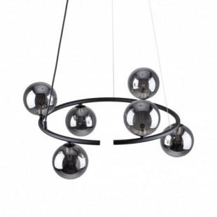 Lampa wisząca okrągła szklane kule Anabelle VI 62cm grafit lustrzany / czarny TK Lighting
