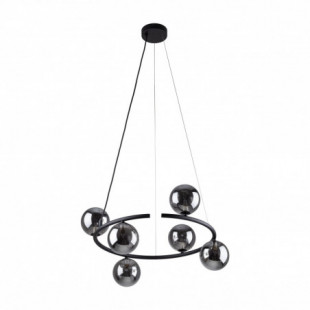 Lampa wisząca okrągła szklane kule Anabelle VI 62cm grafit lustrzany / czarny TK Lighting