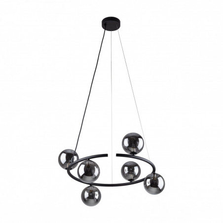 Lampa wisząca okrągła szklane kule Anabelle VI 62cm grafit lustrzany / czarny TK Lighting