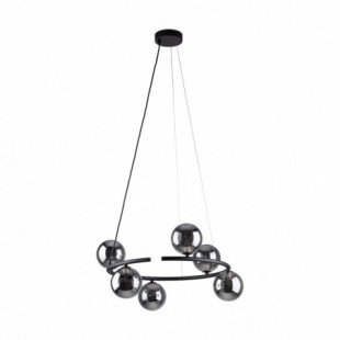 Lampa wisząca okrągła szklane kule Anabelle VI 62cm grafit lustrzany / czarny TK Lighting
