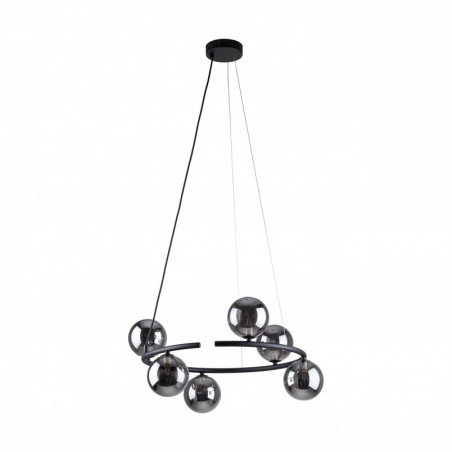 Lampa wisząca okrągła szklane kule Anabelle VI 62cm grafit lustrzany / czarny TK Lighting