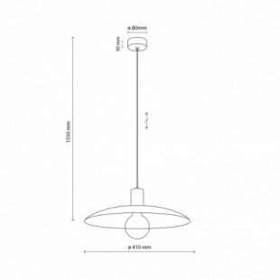 Lampa wisząca retro Astra Peapod 41cm zielona TK Lighting