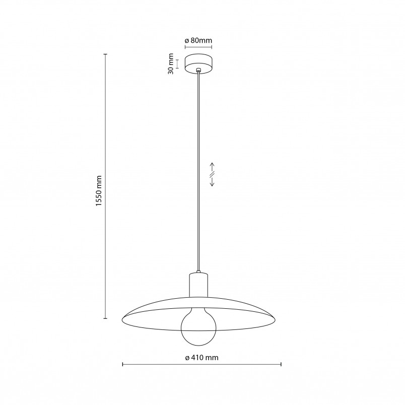Lampa wisząca retro Astra Peapod 41cm zielona TK Lighting
