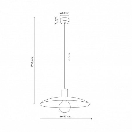 Lampa wisząca retro Astra Peapod 41cm zielona TK Lighting