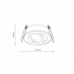 Lampa spot zewnętrzna Aura GU10 7,5cm biała TK Lighting