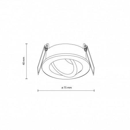 Lampa spot zewnętrzna Aura GU10 7,5cm biała TK Lighting