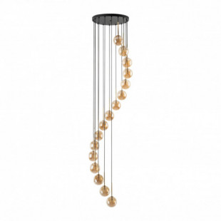 Żyrandol szklane kule Aurora Gold XVI 50cm H240cm bursztynowy TK Lighting