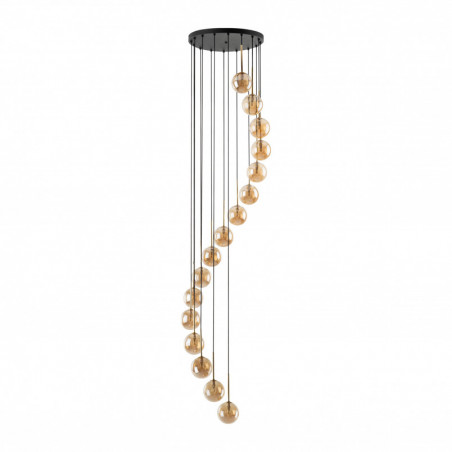 Żyrandol szklane kule Aurora Gold XVI 50cm H240cm bursztynowy TK Lighting