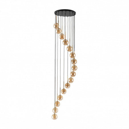 Żyrandol szklane kule Aurora Gold XVI 50cm H240cm bursztynowy TK Lighting