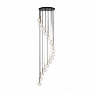Żyrandol szklane kule Aurora XVI 50cm H240cm transparentny TK Lighting