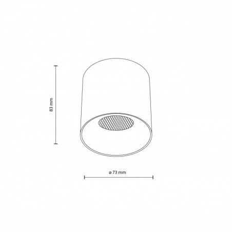 Lampa spot tuba Blaze LED 12W 3000K 7,3cm biała TK Lighting