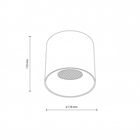 Lampa spot tuba Blaze LED 30W 3000K 11,8cm biała TK Lighting