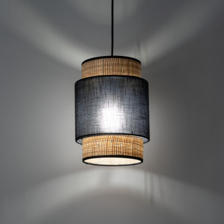 Lampa wisząca Boho New 20cm czarny / rattan TK Lighting