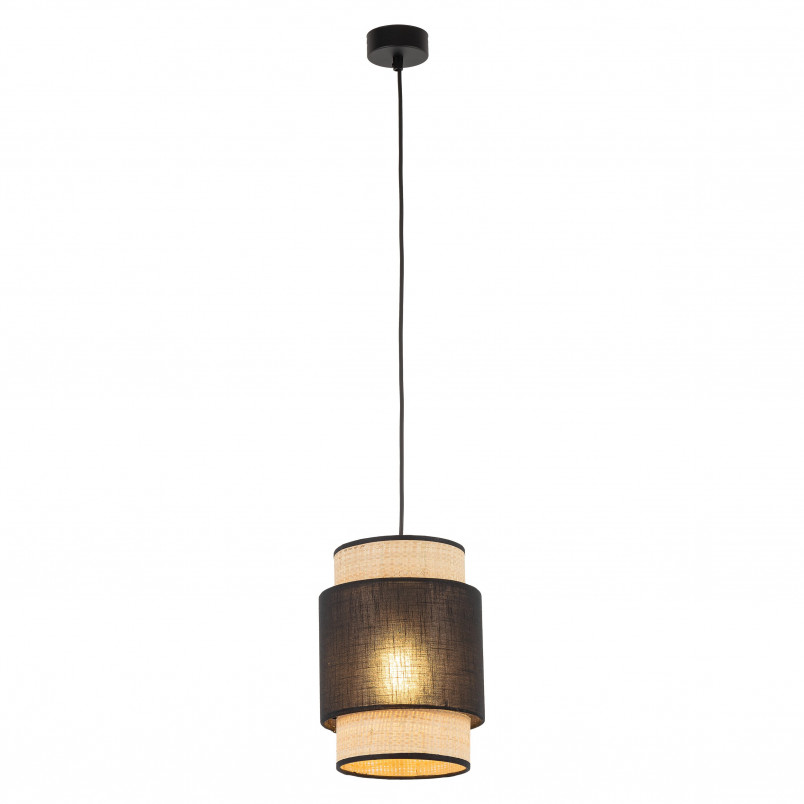Lampa wisząca Boho New 20cm czarny / rattan TK Lighting
