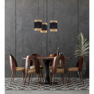 Lampa wisząca potrójna pająk Boho New 70cm czarny / rattan TK Lighting